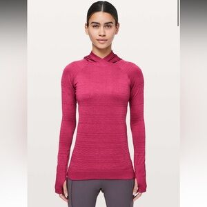 Lululemon Rest Less Hoodie Violet Red Women’s Running Sweatshirt
